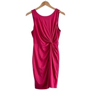 Aakaa | Like new pink crew neck sleeveless bodycon mini dress size medium